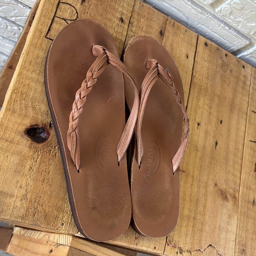 Rainbow Brown Sandals Comfortable Flip-Flops